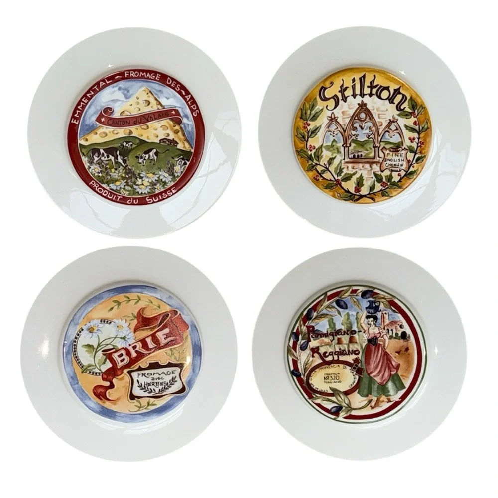 Restoration Hardware Vintage 2000 Classic Cheese Plates 7.5